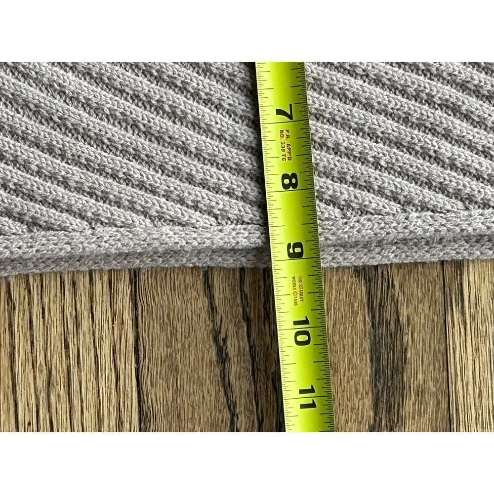 All Saints Gray Ribbed Scarf 70% Acrylic 30% Wool